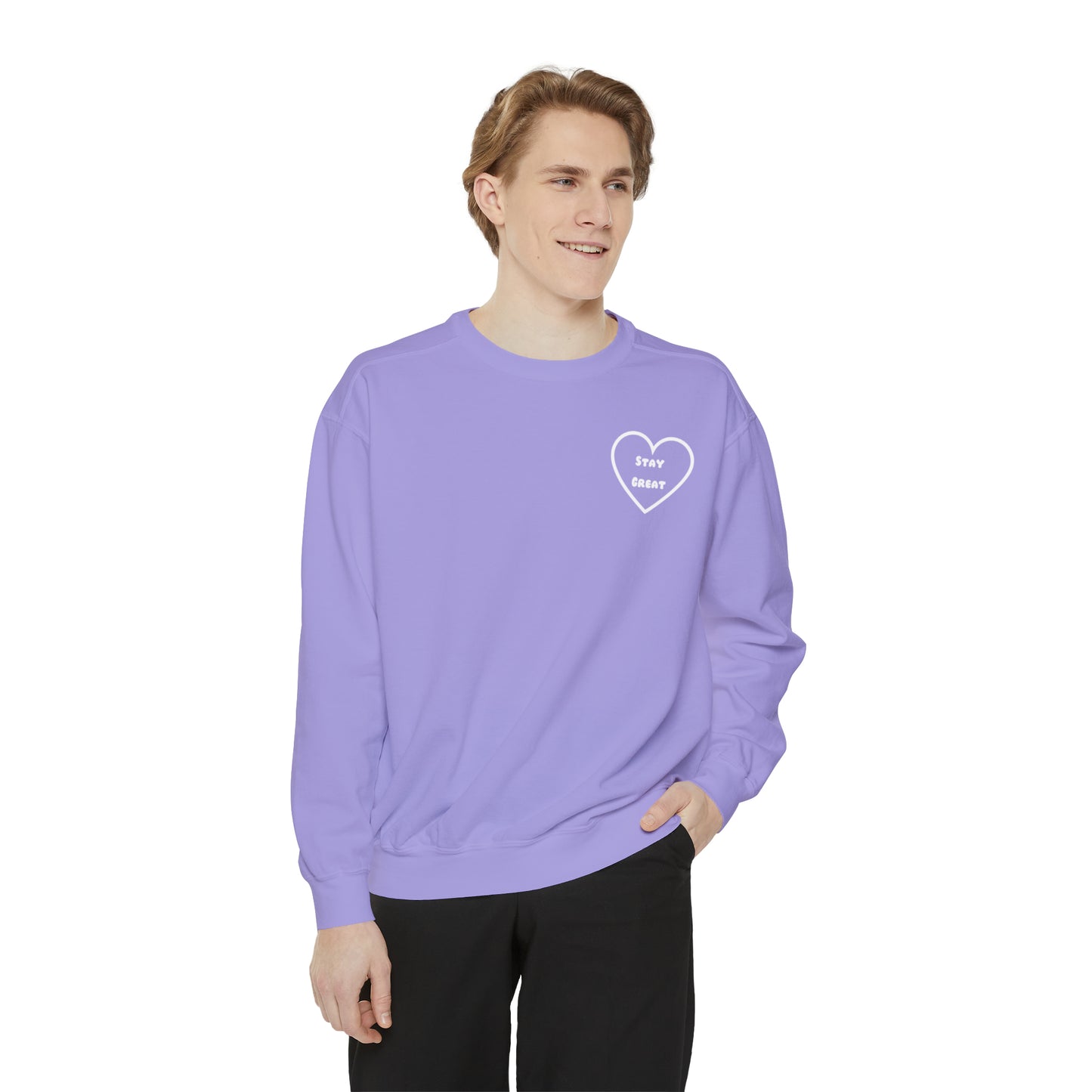 Purple Unisex Garment-Dyed Sweatshirt